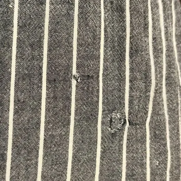 Marine Layer Pinstripe Tiered Maxi Dress XL Sustainable Cotton - Picture 5 of 5